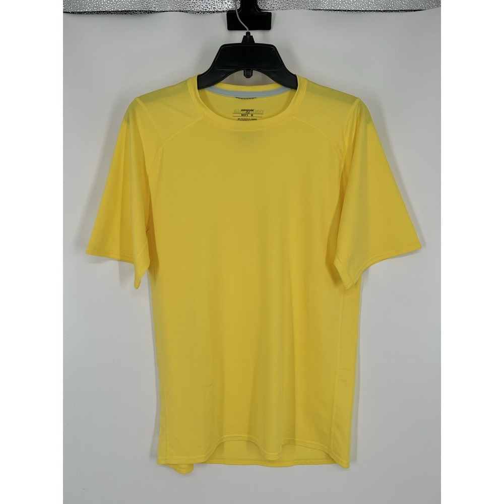 Patagonia Capilene 1‎ Silkweight T Shirt Tee Short Sleeve 11852 Yellow Medium
